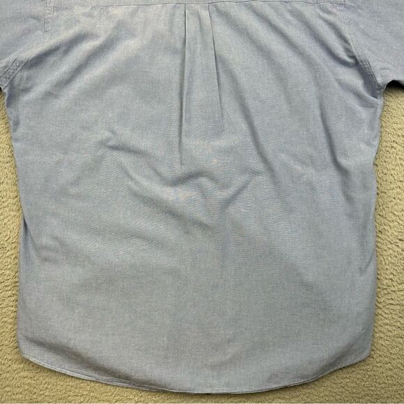 Vintage Chaps Ralph Lauren Shirt Mens Large Blue Cotton Button Business USA Made - Picture 7 of 13